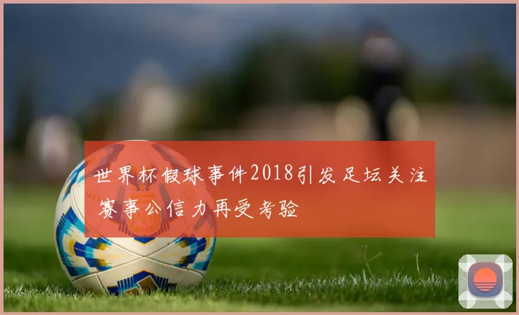 世界杯假球事件2018引发足坛关注 赛事公信力再受考验